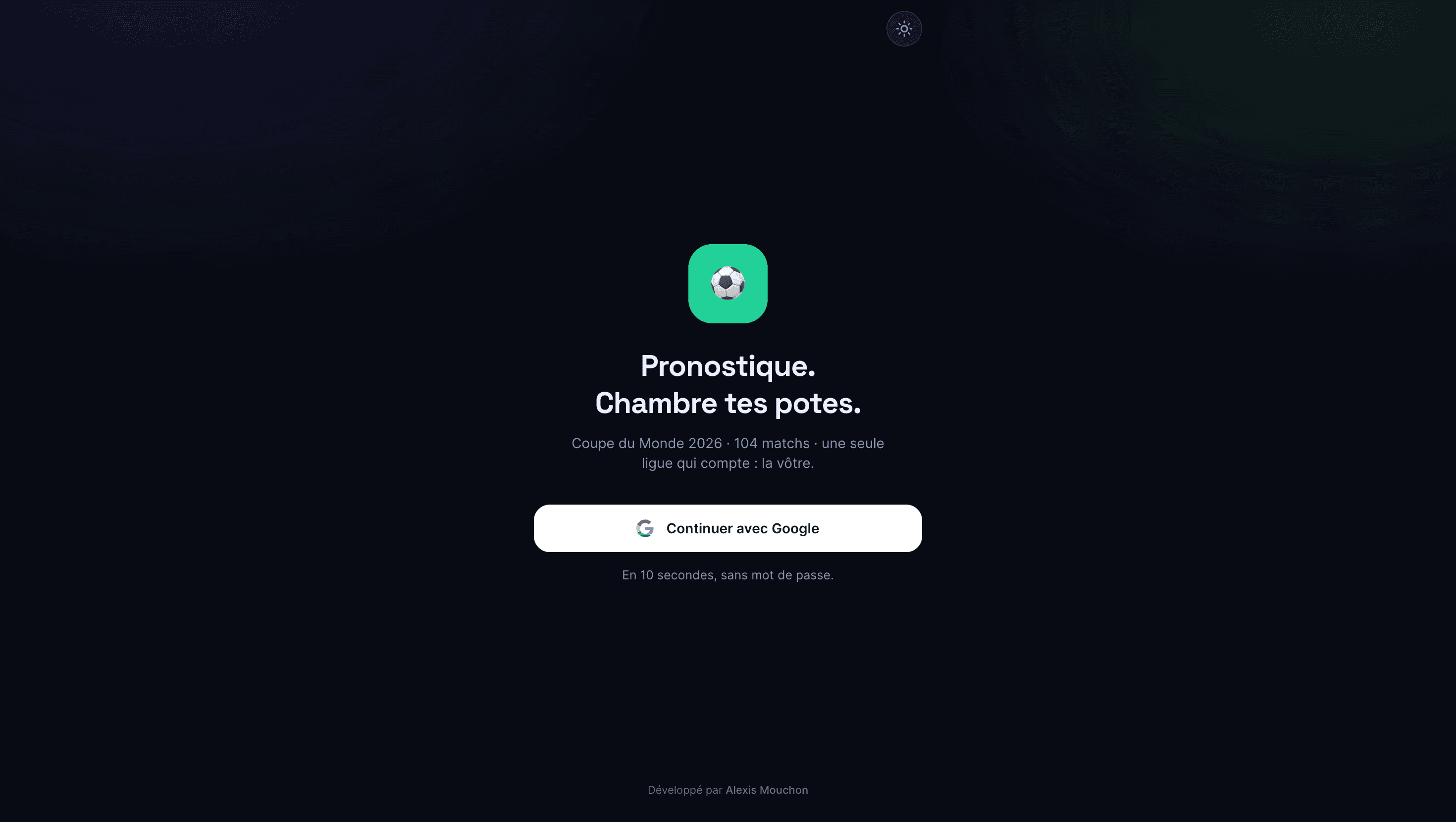 Aperçu du site Pronostique entre amis