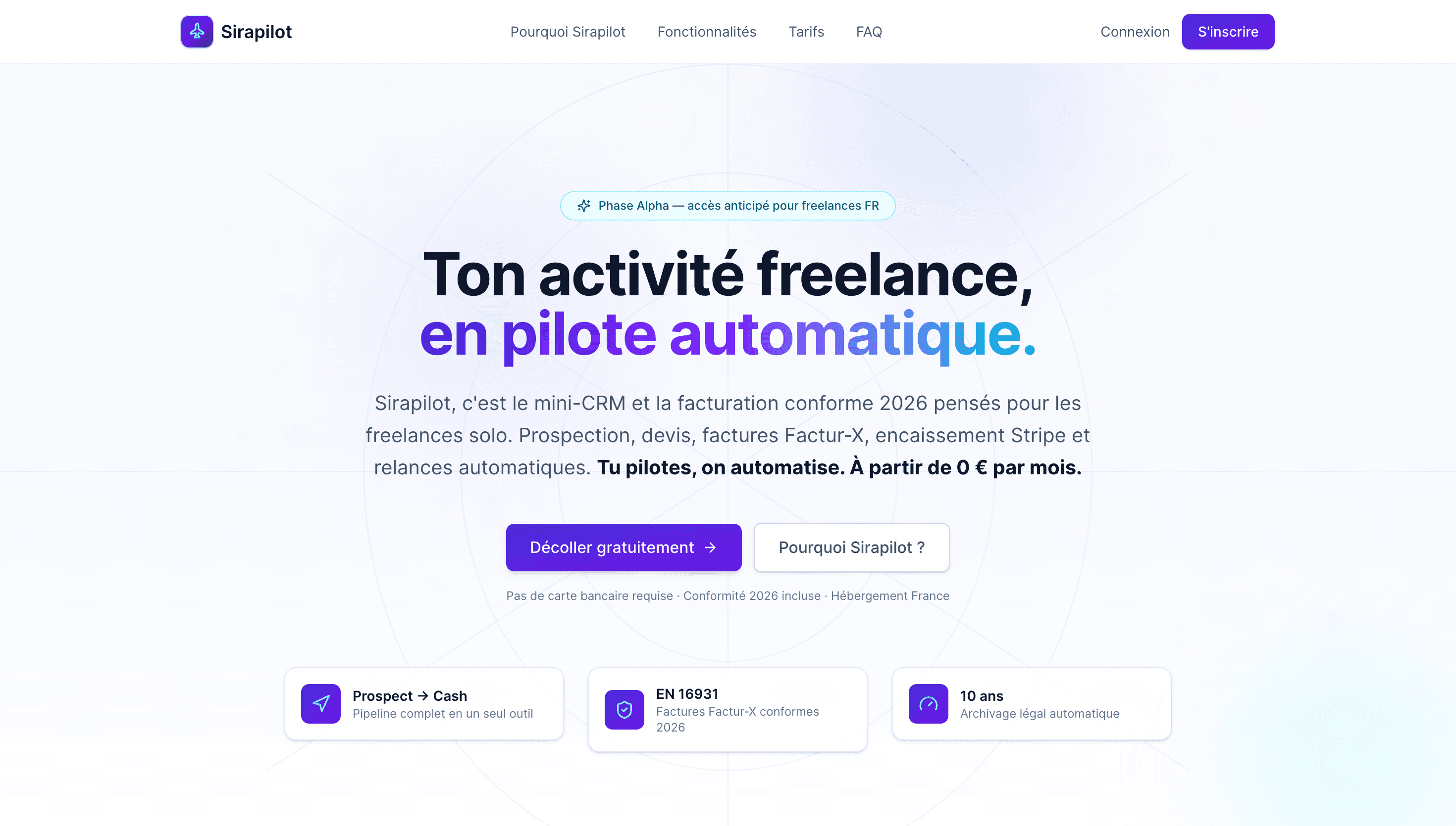 Aperçu du site Sirapilot